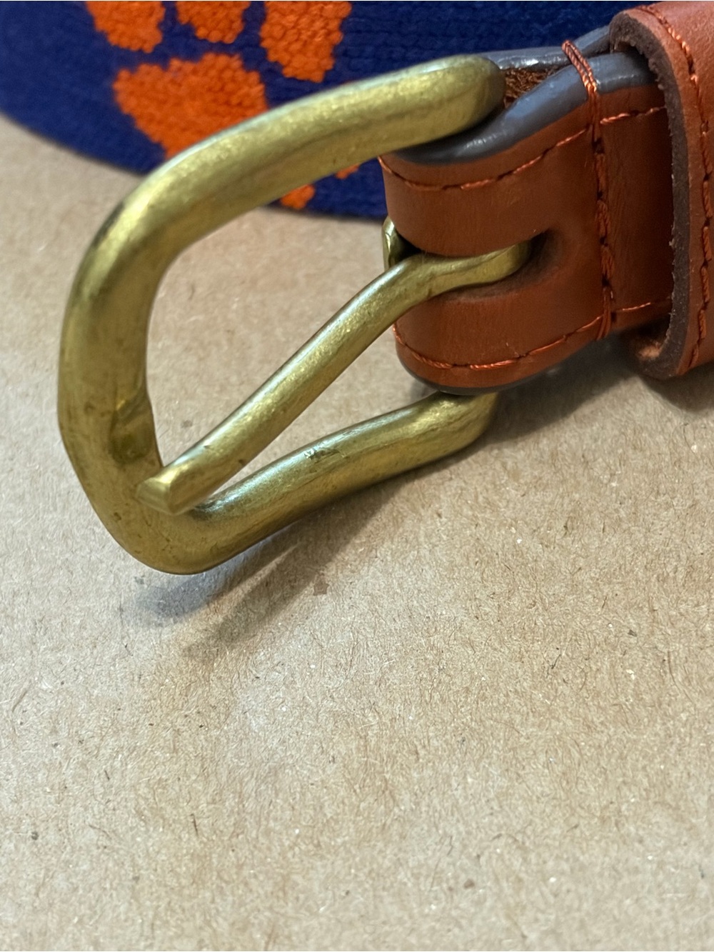 Smathers & Branson Clemson Belt Size 40 - Picture 6 of 9